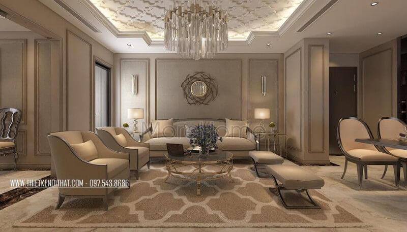 Sofa chung cư tân cổ điển Sofa chung cư tân cổ điển