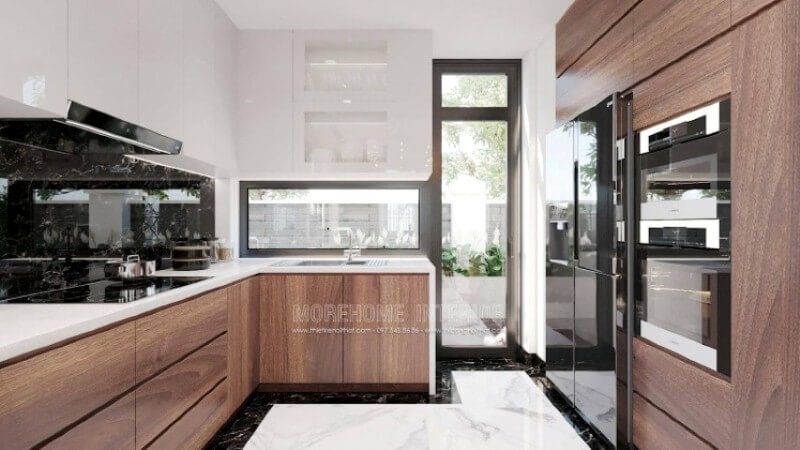 Là một người phụ nữ trong gia đình việc có một mẫu tủ bếp hoàn hảo vừa đáp ứng mọi chức năng vừa đem lại niềm vui thú là điều vô cùng cần thiết. Với sự {thiết yếu cũng như phát triển mạnh mẽ vật liệu nội thất, tính thẩm mỹ ngày càng khắt khe, bạn có thể nhanh chóng có được mẫu bố trí không gian phòng bếp tuyệt đẹp cho mình như trong mẫu thiết kế nội thất phòng bếp tại biệt thự Vinhomes Hải Phòng.