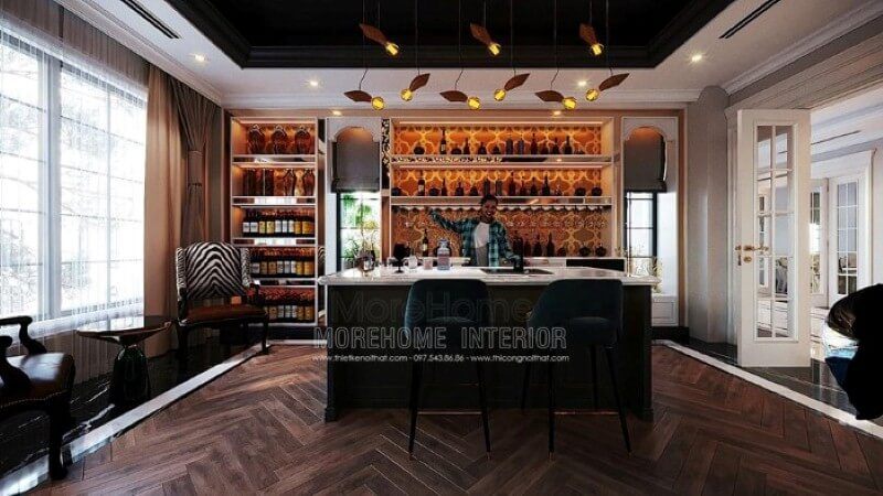 Quầy bar tại nhà đẹp sang trọng cho biệt thự, nhà phố.
