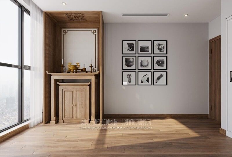 Nội thất phòng thờ chung cư hiện đại