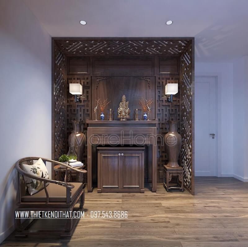 Mẫu tủ thờ phật bằng gỗ tự nhiên hiện đại cho nhà phốbiệt thự tại HN, HP, ĐN, HCM