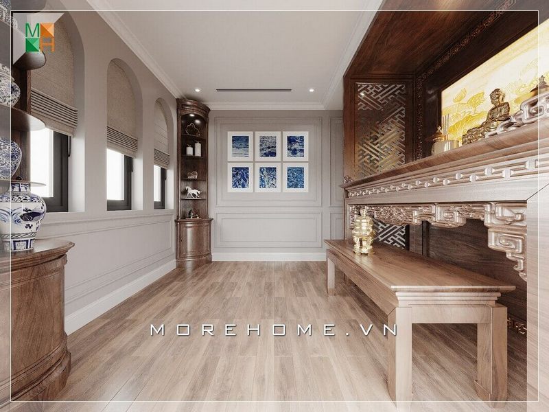 Hiện nay có rất nhiều mẫu bàn thờ đứng đẹp cho chung cư, nhà phố, biệt thự có kích thước và kiểu dáng phù hợp với diện tích từng căn phòng.